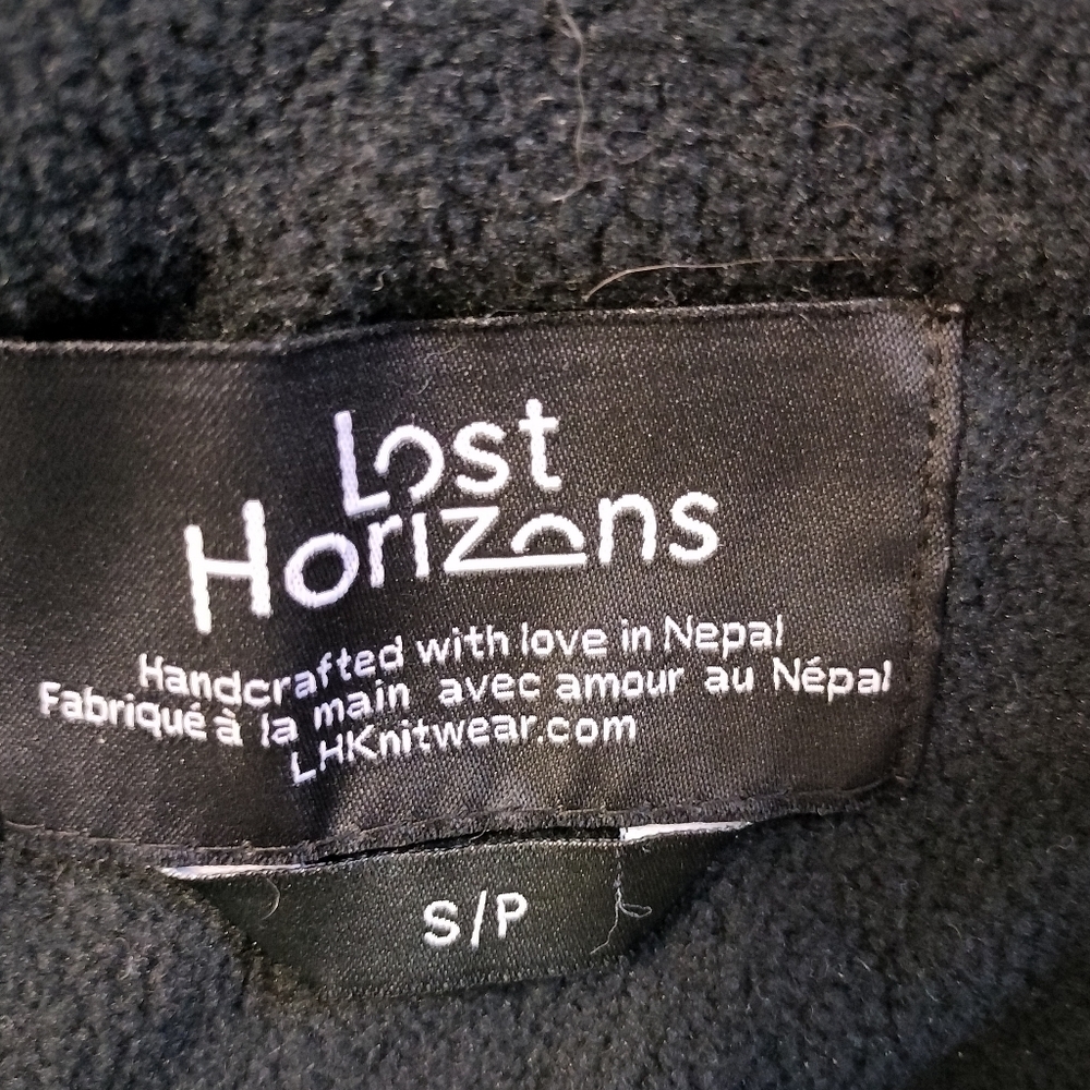 NWT! Lost Horizons Black & Cream Women's Sweater Cardigan w/ Reindeer Design. SP - Picture 2 of 6